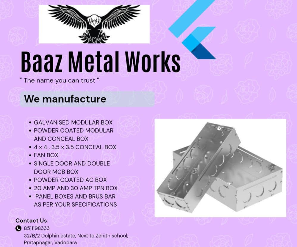 Baaz Metal Works — Product Portfolio Flyer